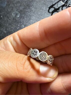 Sterling Silver Star & Spiral Pattern Women's pendant